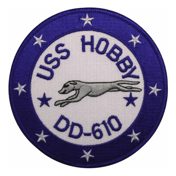 USS Hobby DD-610 Ship Patch