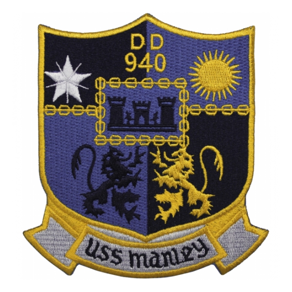 USS Manley DD-940 Ship Patch