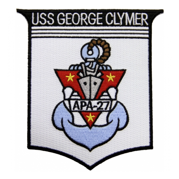 USS George Clymer APA-27 Ship Patch