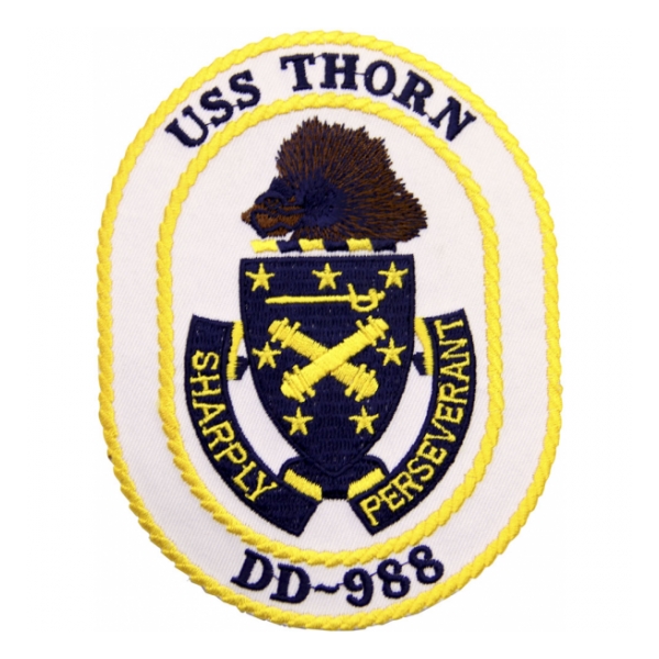 USS Thorn DD-988 Ship Patch