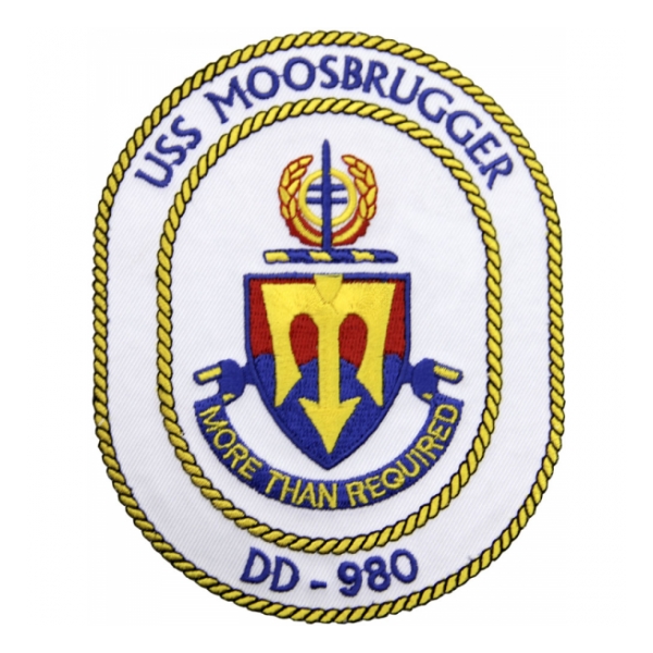 USS Moosbrugger DD-980 Ship Patch