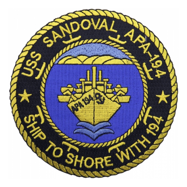 USS Sandoval APA-194 Ship Patch