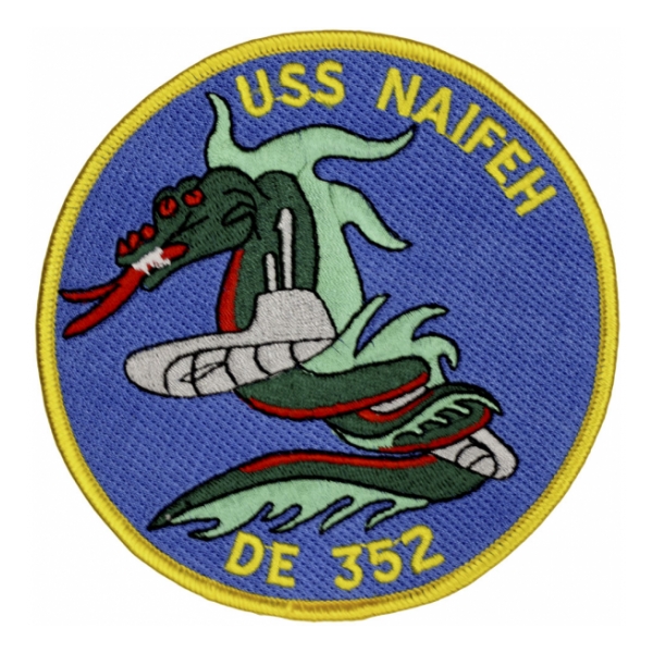 USS Naifeh DE-352 Ship Patch