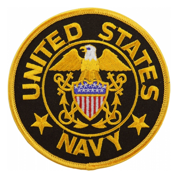 Navy Logo Patch (Gold on Black)