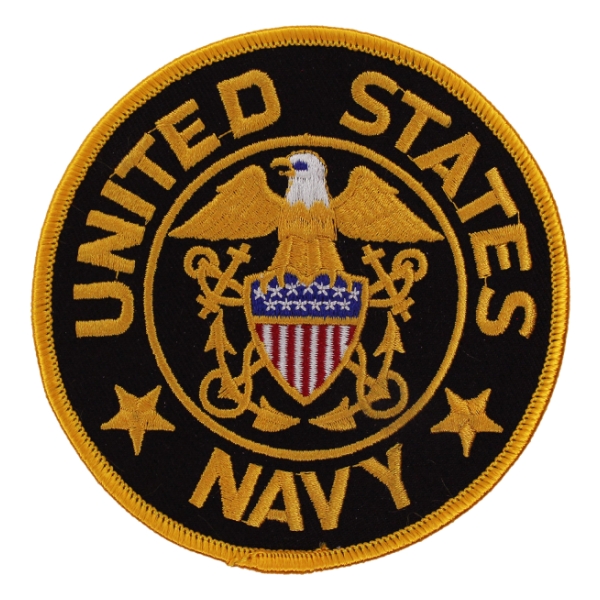 Navy Logo Patch (Gold on Black)