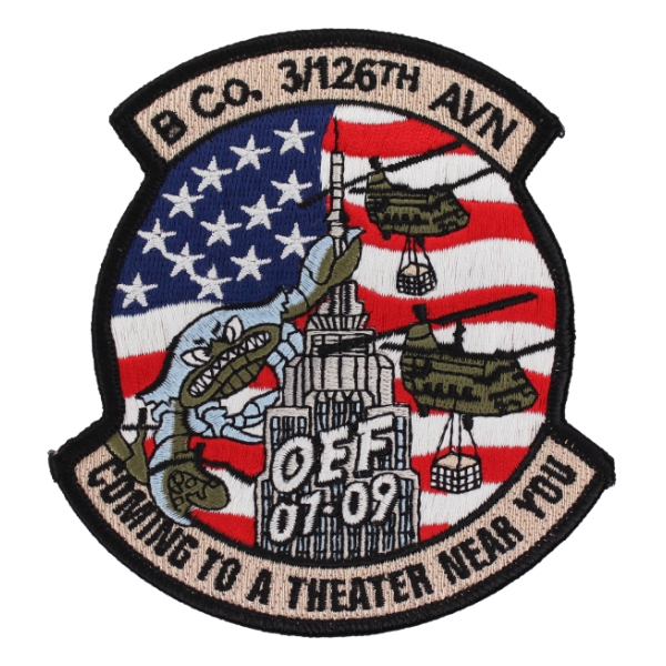 B Company / 3rd Squadron 126th Aviation Regiment OEF Patch