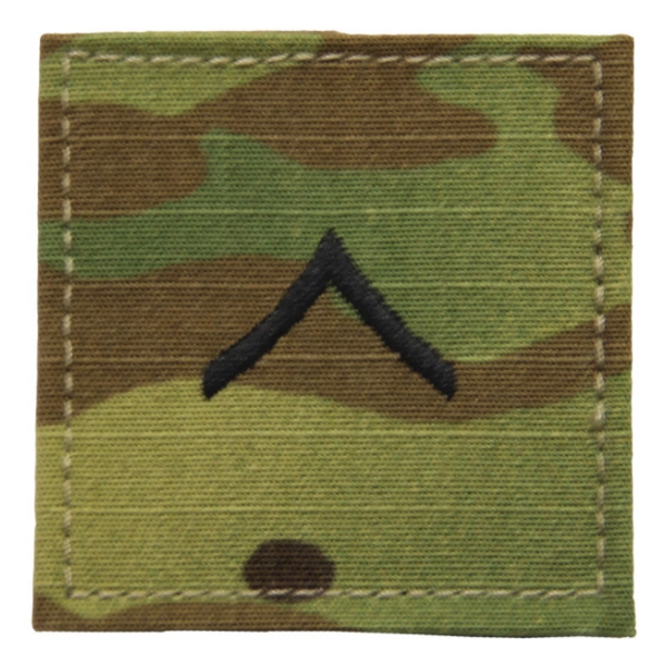 Army Scorpion Private E-2 Rank with Velcro Backing