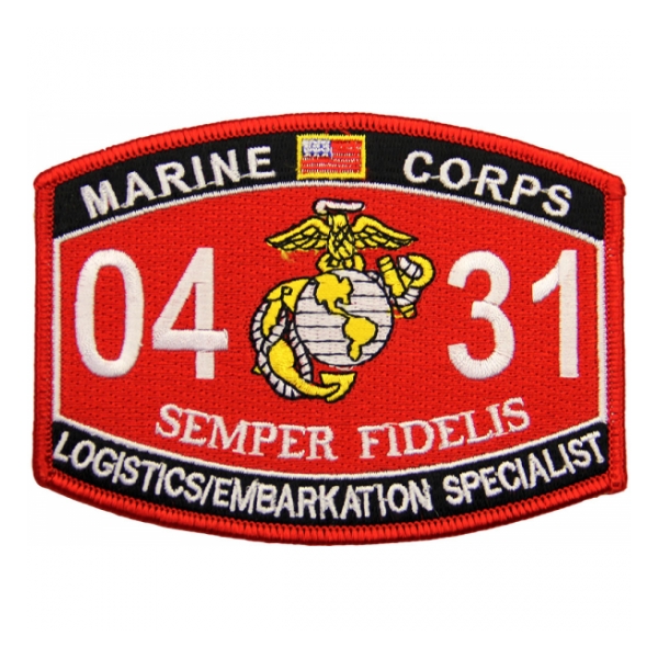 USMC MOS 0431 Logistics Embarkation Specialist Patch