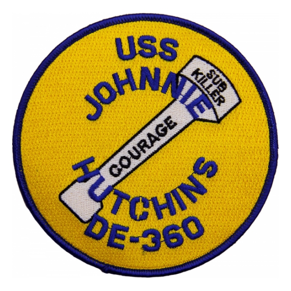 USS Johnnie Hutchins DE-360 Ship Patch