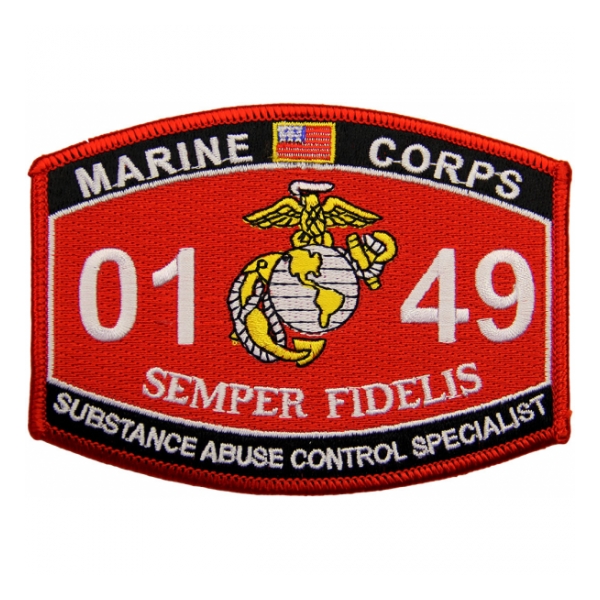 USMC MOS 0149 Substance Abuse Control Specialist Patch