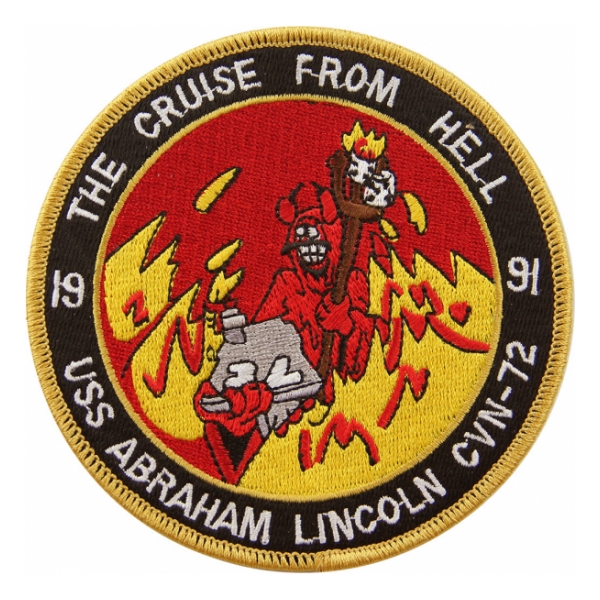 USS Abraham Lincoln CVN-72 Ship 1991 Cruise Patch