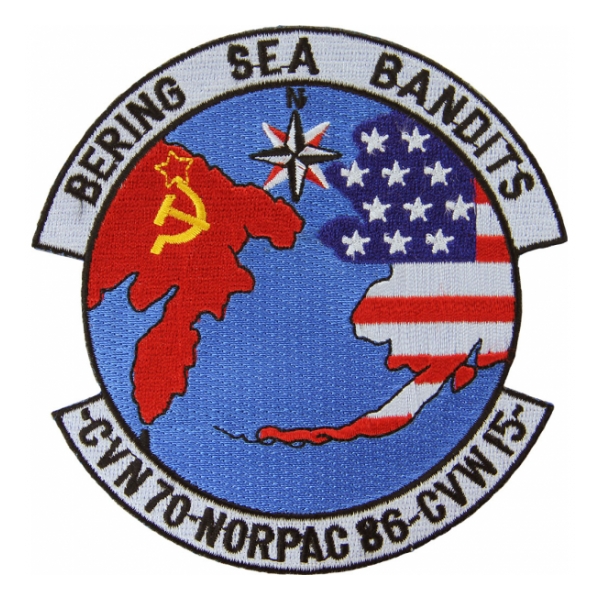 USS Carl Vinson CVN-70 NORPAC 1986 CVW-15 Bering Sea Bandits Ship Patch