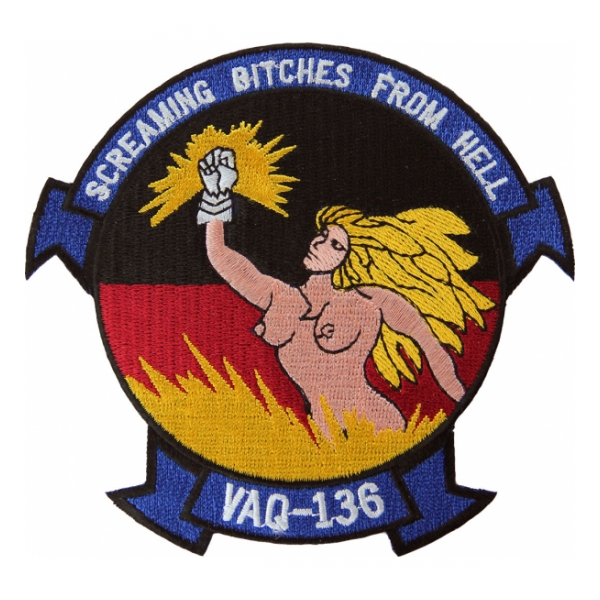 Navy Tactical Electronic Warfare Squadron VAQ-136 (Screaming Bitches From Hell) Patch