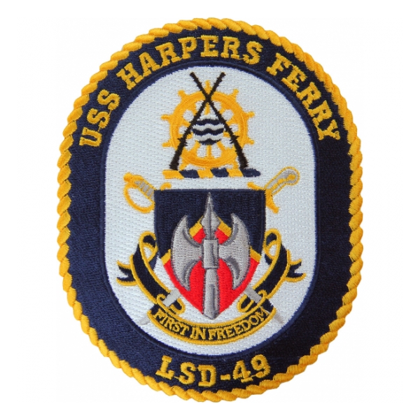 USS Harpers Ferry LSD-49 (First In Freedom) Ship Patch