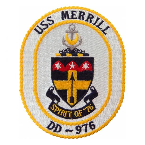 USS Merrill DD-976 Ship Patch