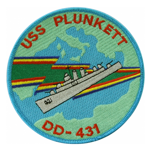 USS Plunkett DD-431 Ship Patch