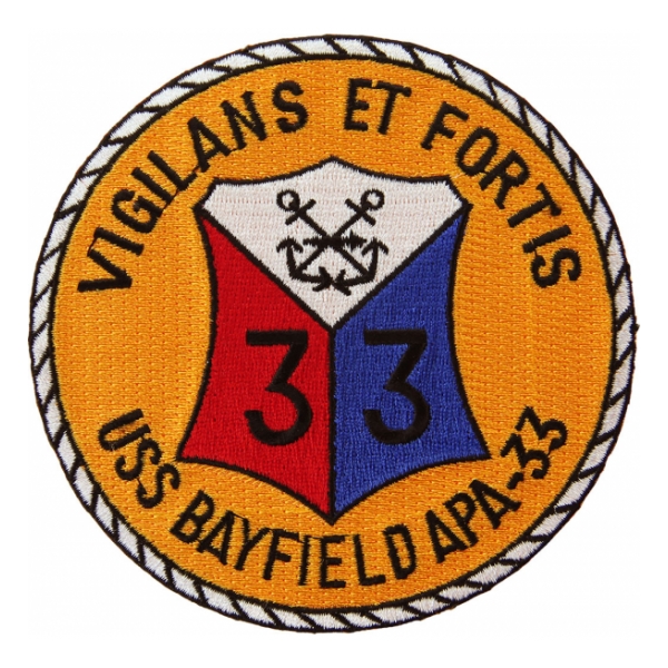 USS Bayfield APA-33 Ship Patch