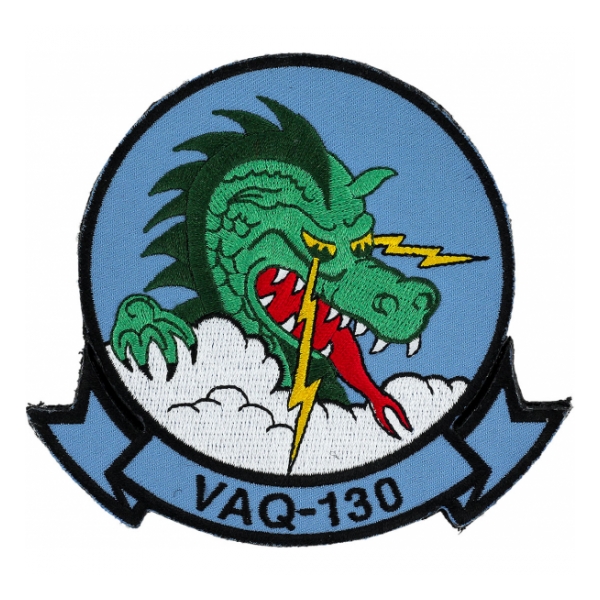 Navy Electronic Attack Squadron VAQ-130 Patch (Hook and Loop Backing)