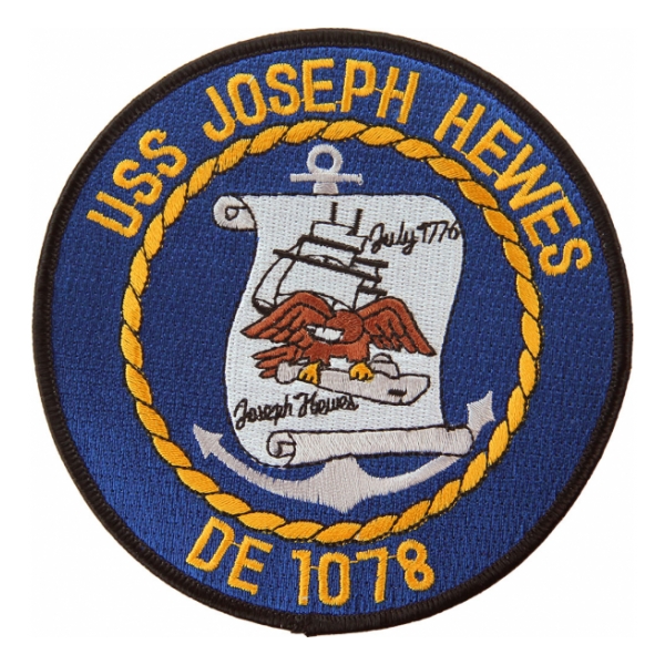 USS Joseph Hewes DE-1078 Ship Patch