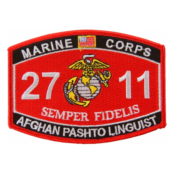 USMC MOS 2711 Afghan Pashto Linguist Patch