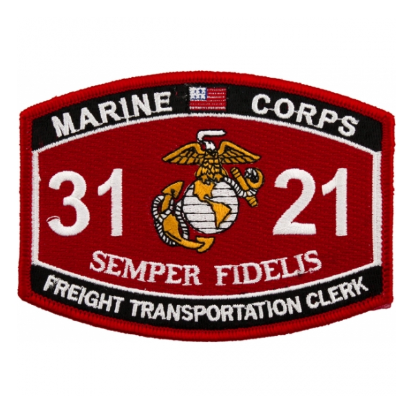 USMC MOS 3121 Freight Transportation Clerk Patch