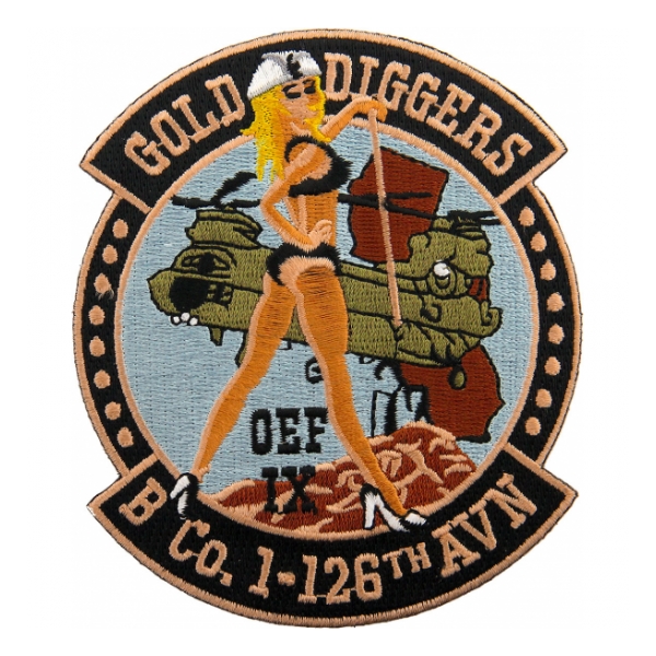 B Company 126th Aviation (Gold Diggers) Patch