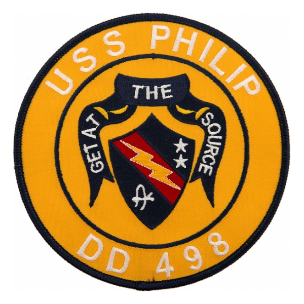 USS Philip DD-498 (Get At The Source) Ship Patch