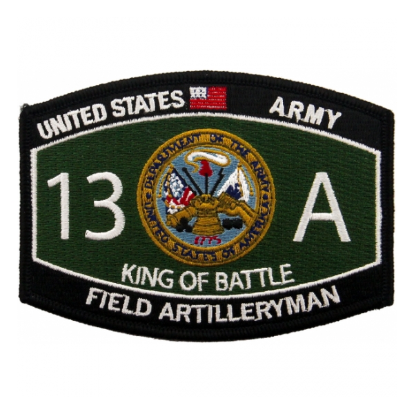 Field Artilleryman Army MOS 13 A Patch