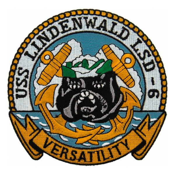 USS Lindenwald LSD-6 Ship Patch