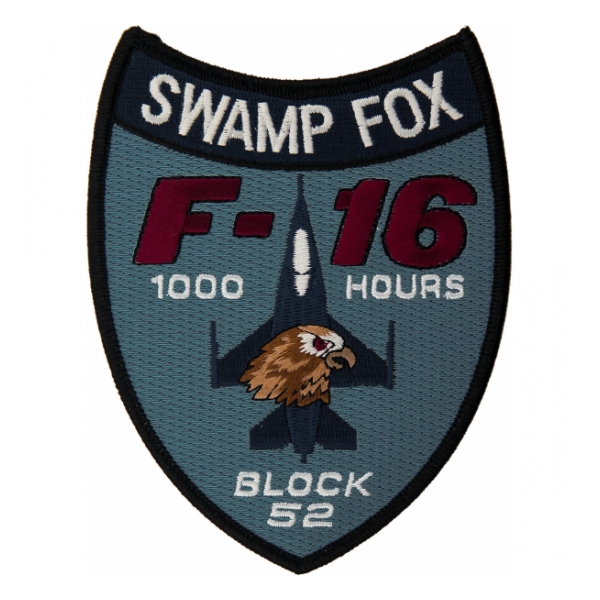 Air Force 157th Fighter Squadron F-16 1000 Hours Block 52 Swamp Fox Patch