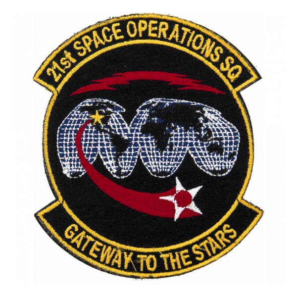 Air Force 21st Space Operations Squadron Patch ( With Hook Fastener )