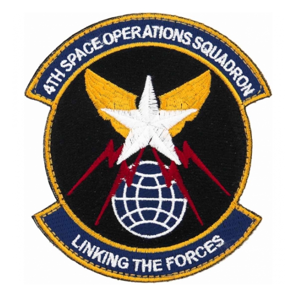 Air Force 4th Space Operations Squadron Patch ( With Hook Fastener )