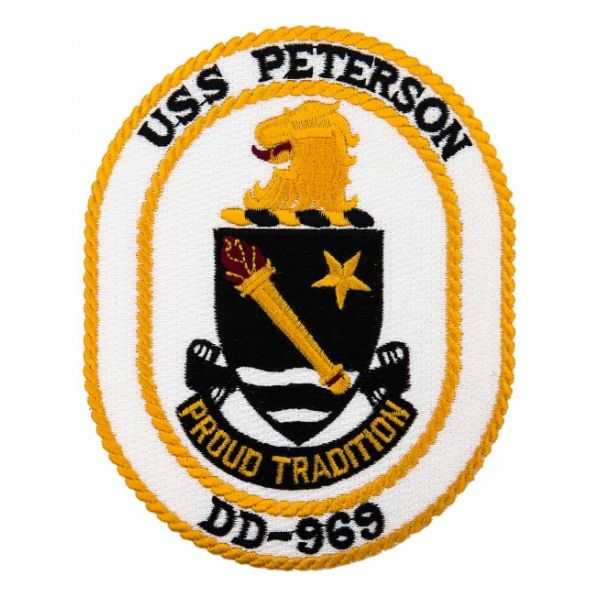 USS Peterson DD-969 Ship Patch