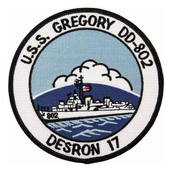 USS Gregory DD-802 Ship Patch