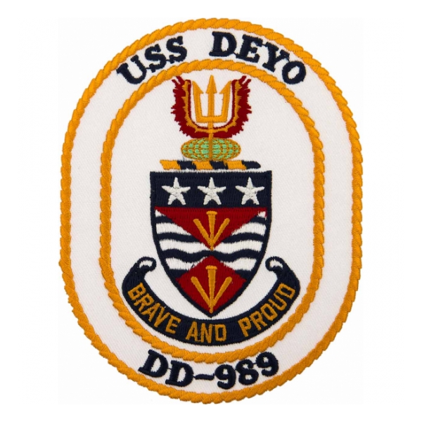 USS Deyo DD-989 Ship Patch