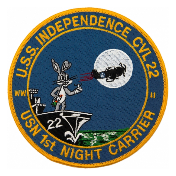 USS Independence CVL-22 (USN 1st Night Carrier) Ship Patch