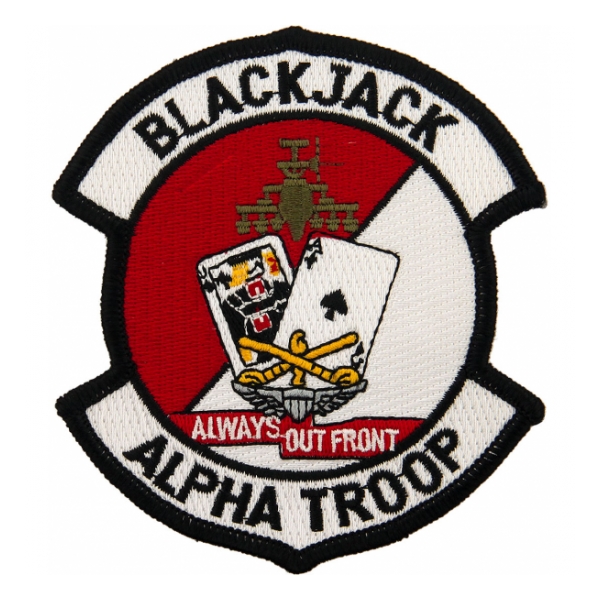2nd Squadron / 6th Cavalry Regiment Alpha Troop (Blackjack) Patch