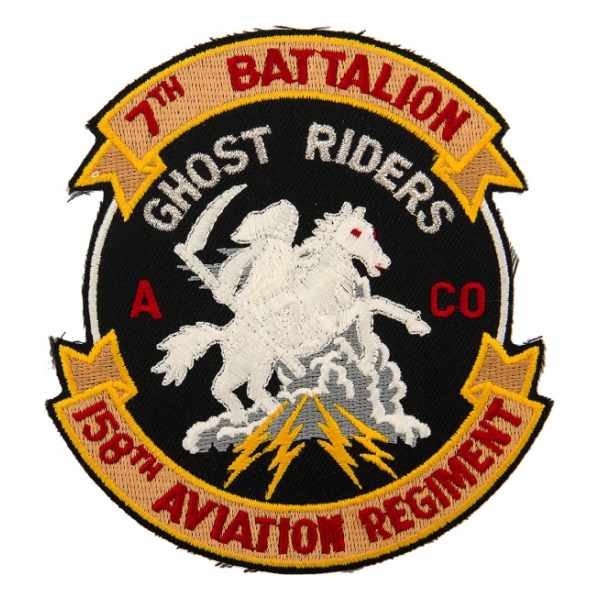 Army 7th Battalion / 158th Aviation Regiment (Ghost Riders) Patch
