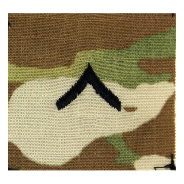 Army Scorpion Private E-2 Rank Sew-On (Unfinished Edge)