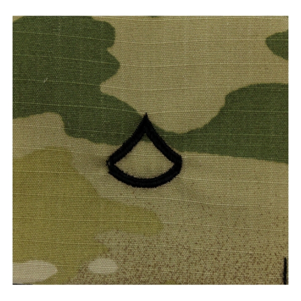 Army Scorpion Private First Class E-3 Rank Sew-On (Unfinished Edge)
