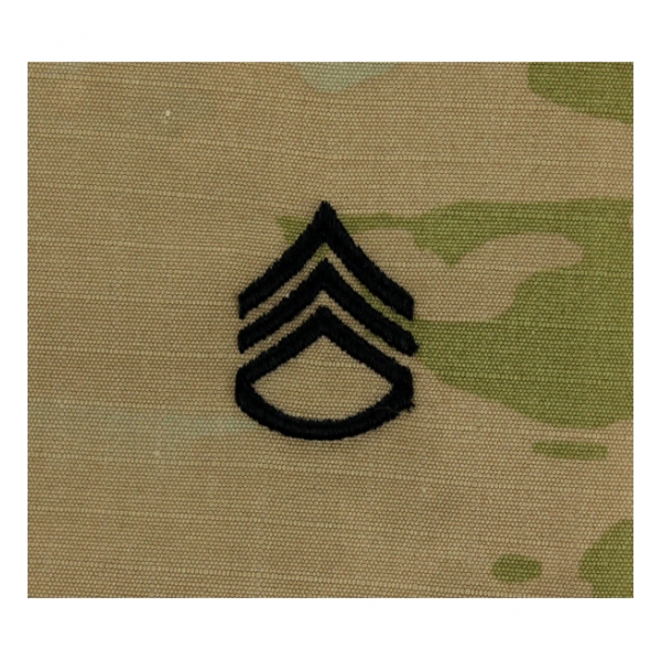 Army Scorpion Staff Sergeant E-6 Rank Sew-On (Unfinished Edge)