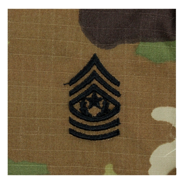 Army Scorpion Command Sergeant Major E-9 Rank Sew-On (Ufinished Edge)