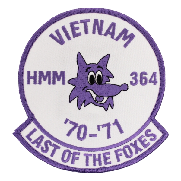 Marine Squadron HMM-364 Last Of The Foxes 70'-71' Patch
