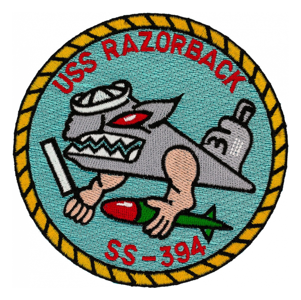 Flying Razorback Patch USS Razorback SS-394 Patch | Flying Tigers Surplus