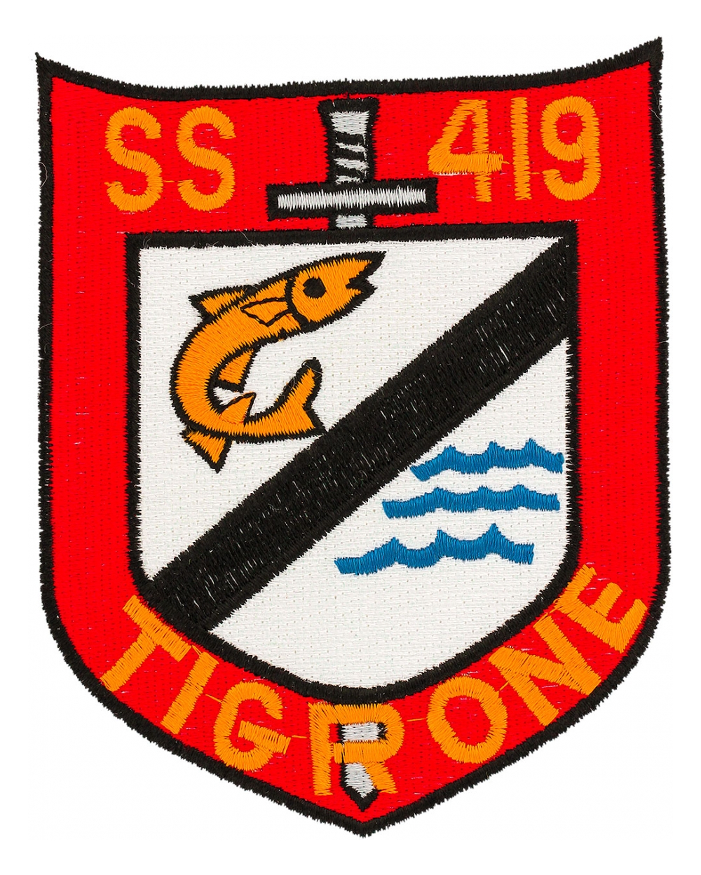 USS Tigrone SS419A with Shield Submarine Patch Flying Tigers Surplus