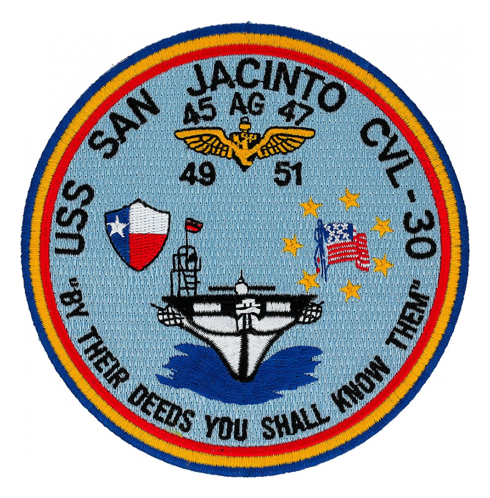 USS San Jacinto CVL30 Ship Patch Flying Tigers Surplus