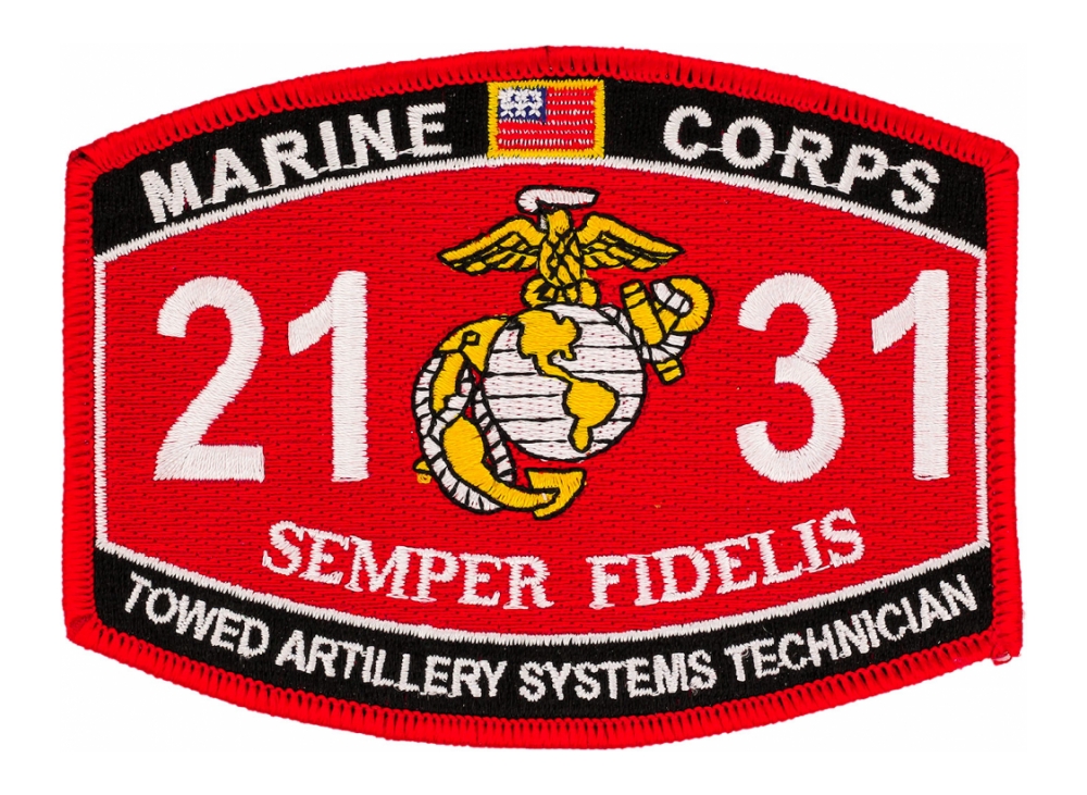 USMC MOS 2131 Towed Artillery Systems Technician Patch | Flying Tigers ...