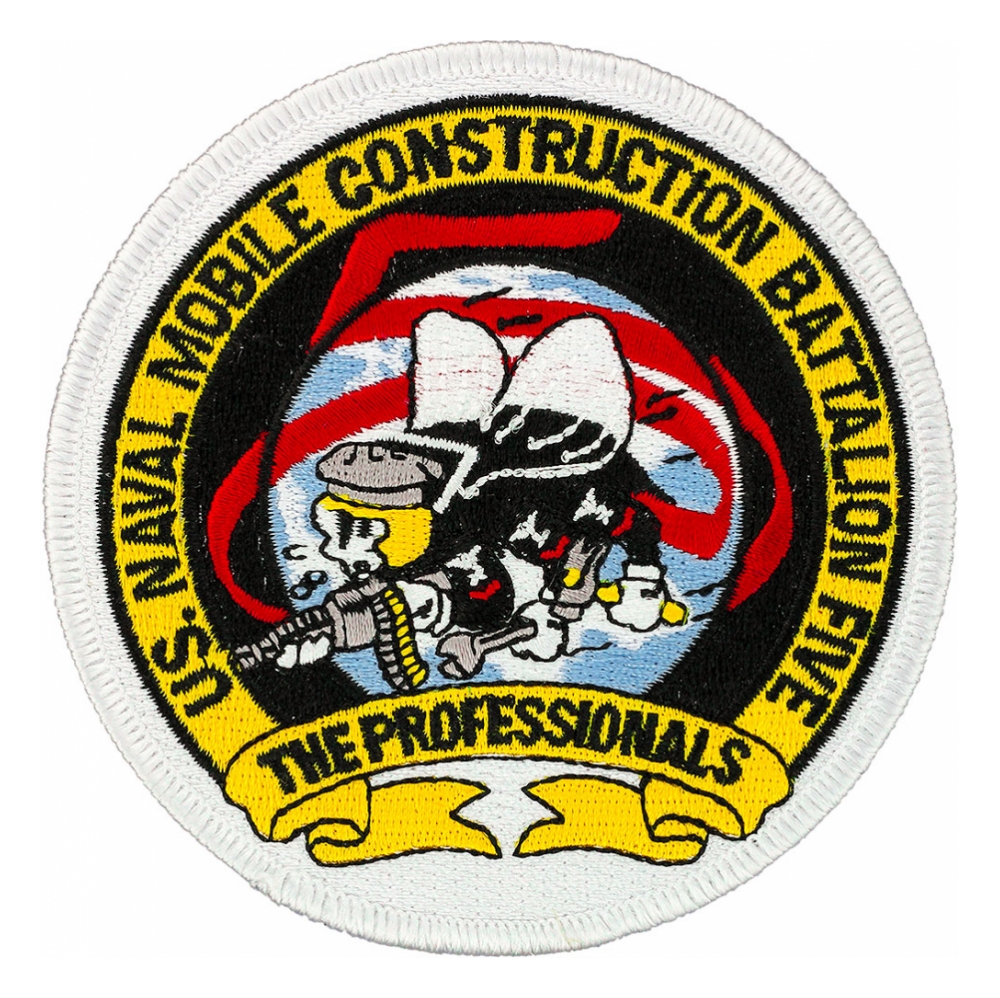 5th Naval Mobile Construction Battalion Patch Flying Tigers Surplus