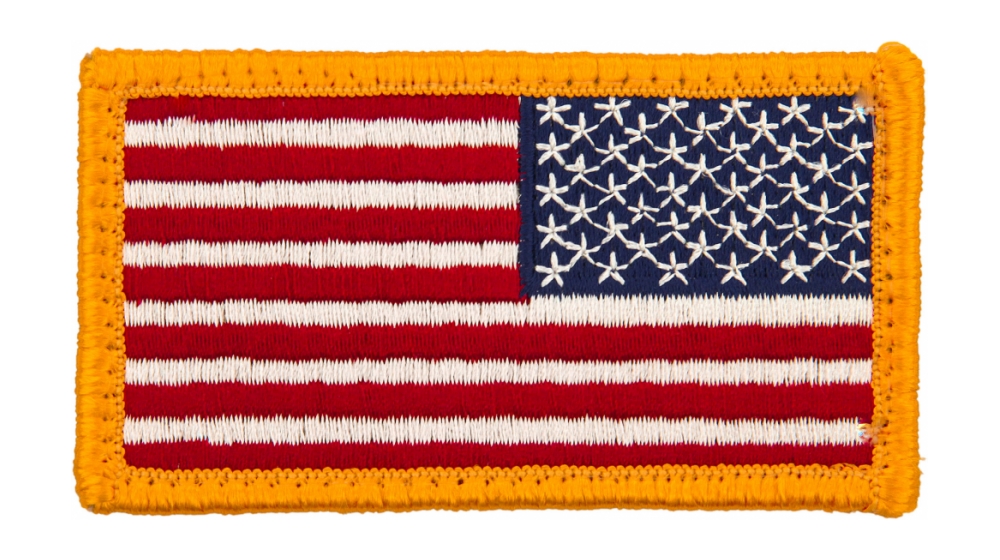 American Flag Patch (Reversed w/ VELCRO\®\; brand fastener) Flying Tigers Surplus